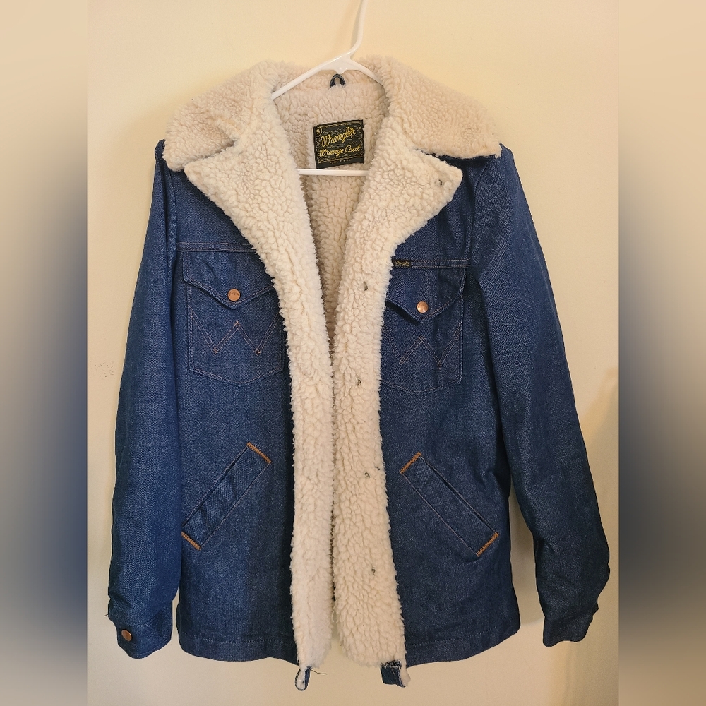 Wrangler Sherpa Denim Jacket Size Small